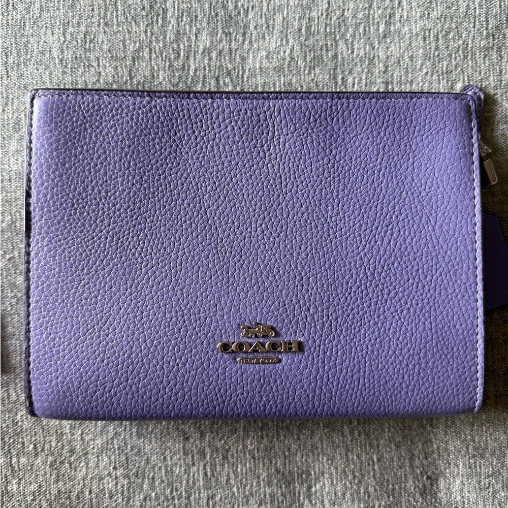 Coach light violet / lavender slim crossbody bag with metal strap - new